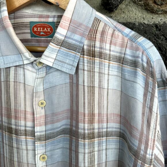 Tommy Bahama Mens Relax Linen Short Sleeve Shirt Large - Picture 2 of 12